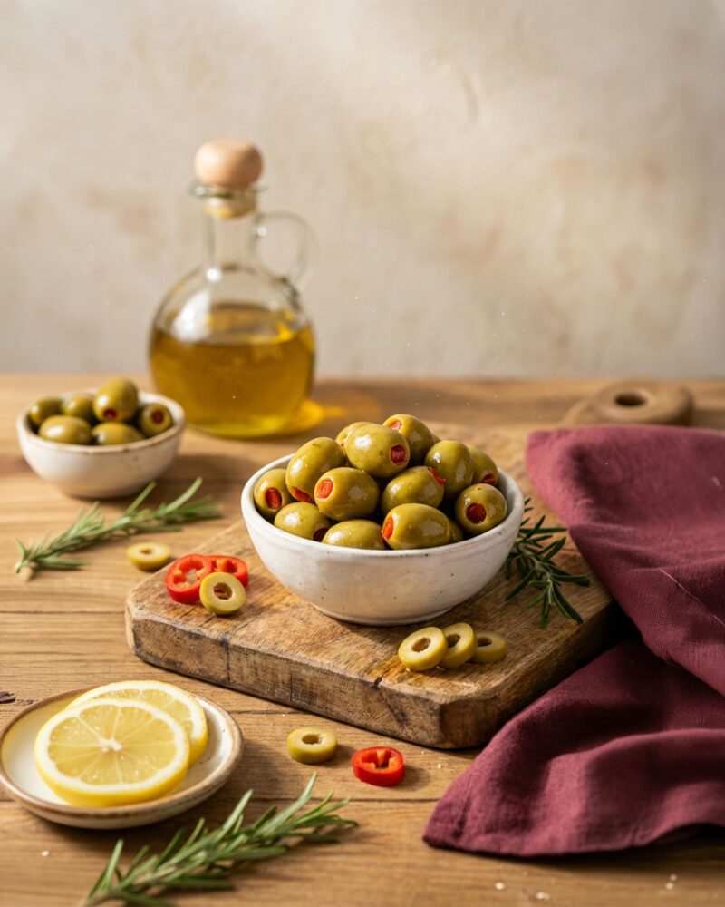 Biberli Jumbo Yeşil Zeytin 500 gr.