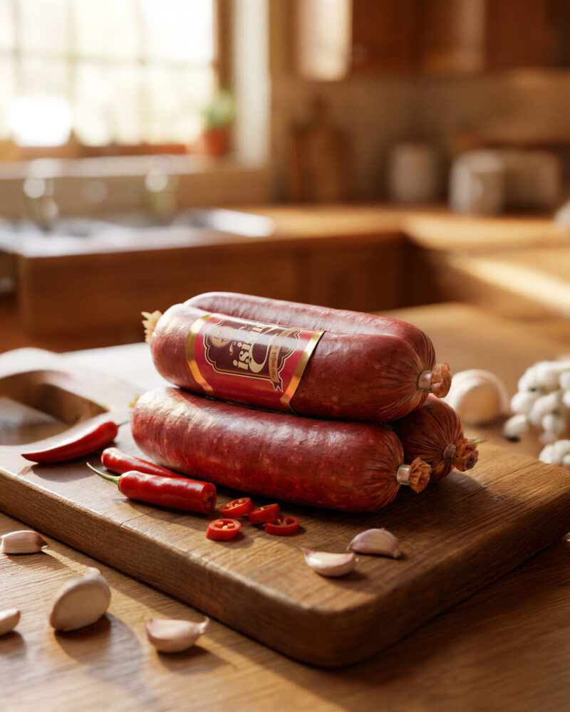 İşisağ Fermente Parmak Acılı Dana Sucuk 370-470 gr.